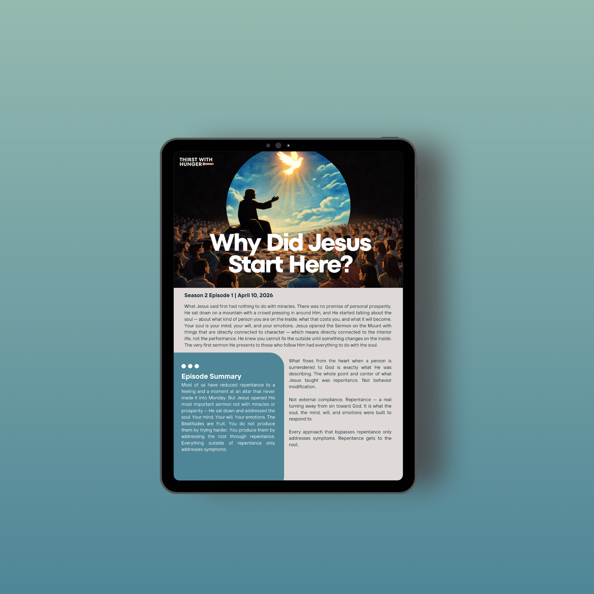 THW Pod S2 Ep 1 Study Guide: Why Did Jesus Start Here?